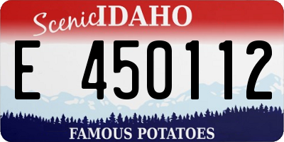 ID license plate E450112