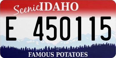 ID license plate E450115