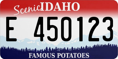 ID license plate E450123