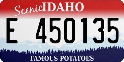 ID license plate E450135