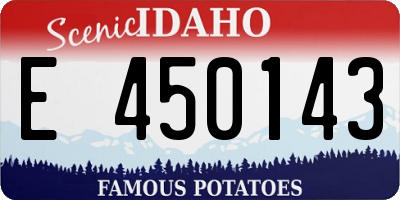 ID license plate E450143