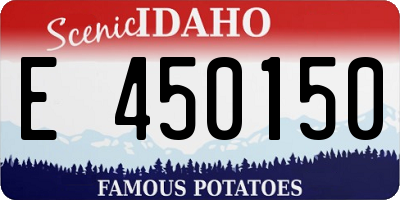 ID license plate E450150