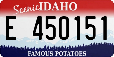 ID license plate E450151