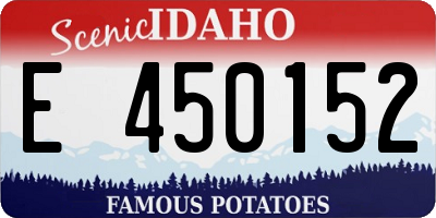 ID license plate E450152