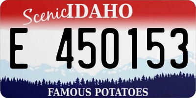 ID license plate E450153