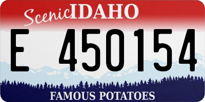 ID license plate E450154