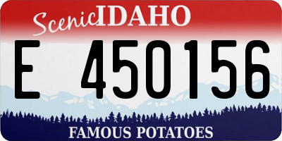ID license plate E450156