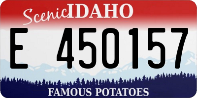 ID license plate E450157