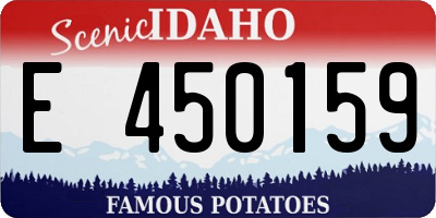 ID license plate E450159