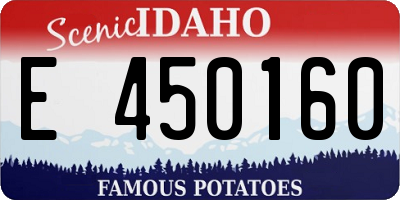 ID license plate E450160