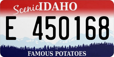 ID license plate E450168