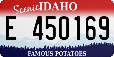 ID license plate E450169