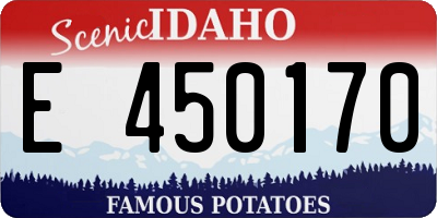 ID license plate E450170