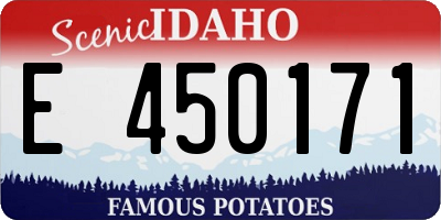 ID license plate E450171