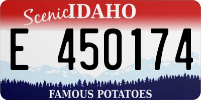 ID license plate E450174
