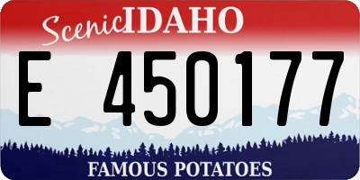 ID license plate E450177