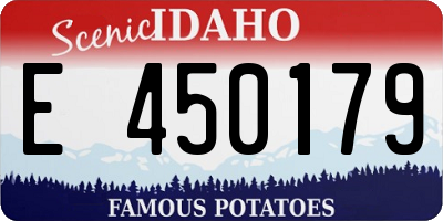 ID license plate E450179
