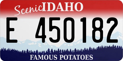 ID license plate E450182