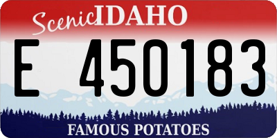 ID license plate E450183