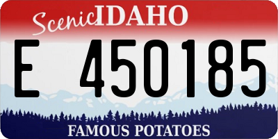 ID license plate E450185