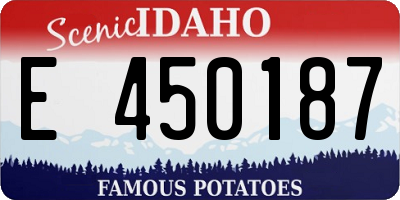 ID license plate E450187