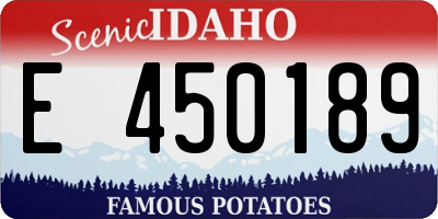 ID license plate E450189