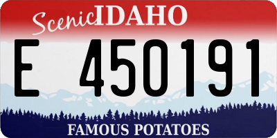 ID license plate E450191
