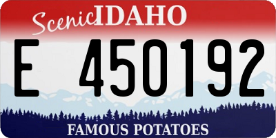 ID license plate E450192