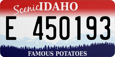 ID license plate E450193