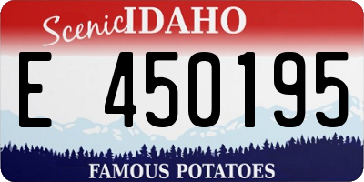 ID license plate E450195