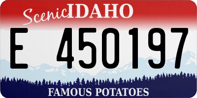 ID license plate E450197