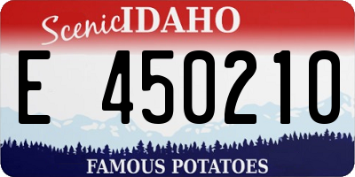 ID license plate E450210