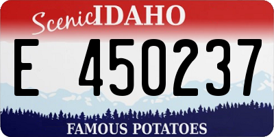 ID license plate E450237