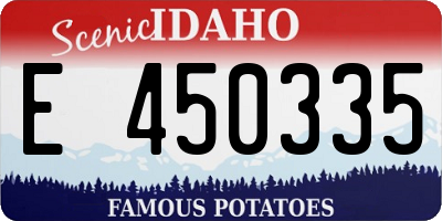 ID license plate E450335