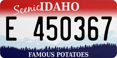 ID license plate E450367