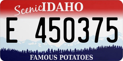 ID license plate E450375