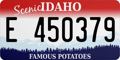 ID license plate E450379
