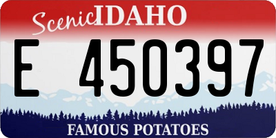 ID license plate E450397
