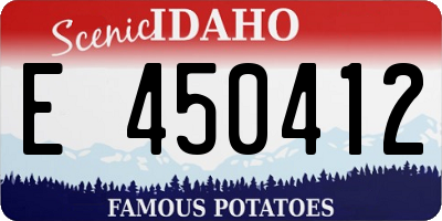 ID license plate E450412