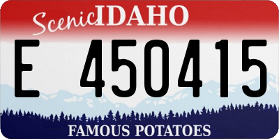 ID license plate E450415