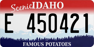 ID license plate E450421