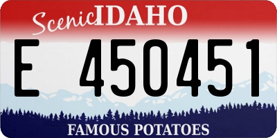 ID license plate E450451