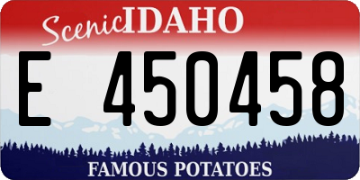 ID license plate E450458