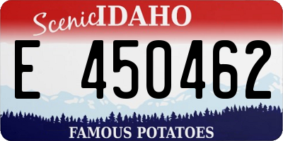 ID license plate E450462