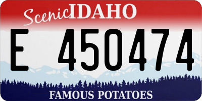 ID license plate E450474