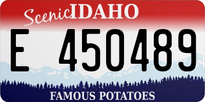 ID license plate E450489