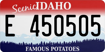 ID license plate E450505