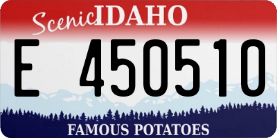 ID license plate E450510