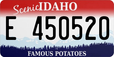 ID license plate E450520