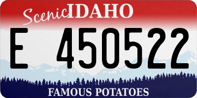 ID license plate E450522